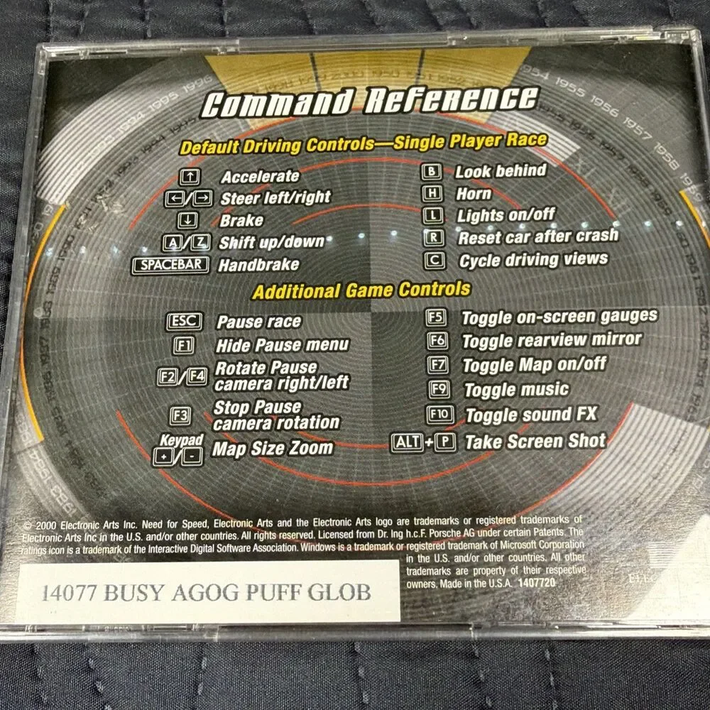 Need for Speed Porsche Unleashed Jewel Case Complete Manual EA Windows PC CD-ROM